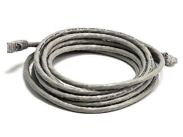 Monoprice® 14' 24AWG Cat5e UTP Ethernet Network Cable, Gray