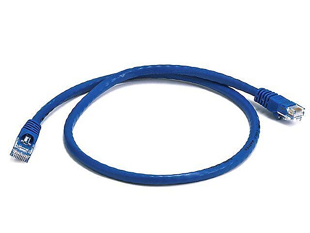 Monoprice® 2' 24AWG Cat5e UTP Ethernet Network Cable, Blue