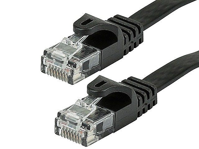 Monoprice 10' 30- AWG CAT-5e UTP Flat Ethernet Network Cable, Black