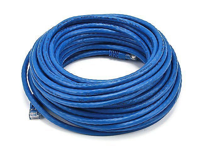 Monoprice® 50' 24AWG Cat6 UTP Ethernet Network Cable, Blue