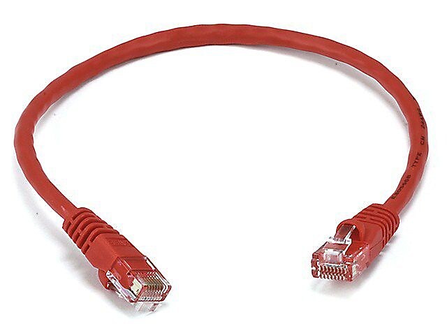 Monoprice® 1' 24AWG Cat6 UTP Ethernet Network Cable, Red
