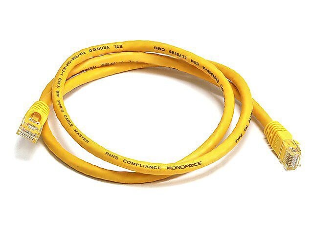 Monoprice® 3' 24AWG Cat6 UTP Ethernet Network Cable, Yellow