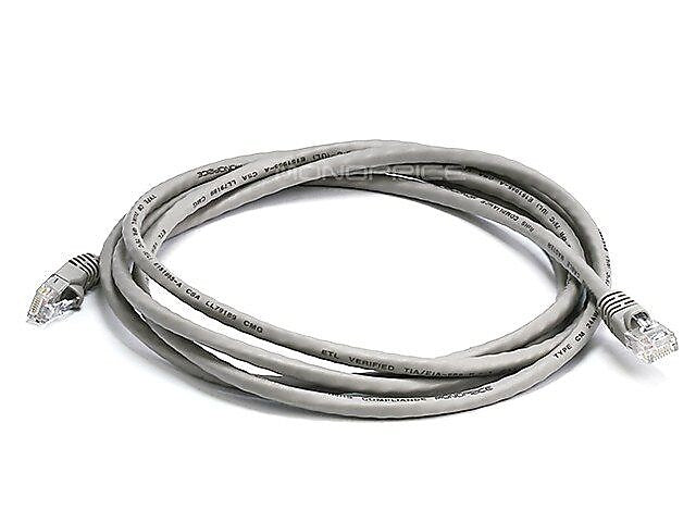 Monoprice® 7' 24AWG Cat6 UTP Ethernet Network Cable, Gray