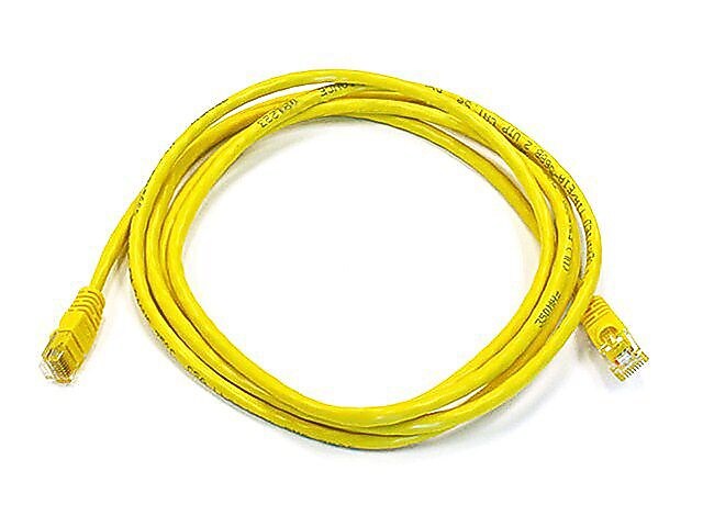 Monoprice® 7' 24AWG Cat6 UTP Ethernet Network Cable, Yellow