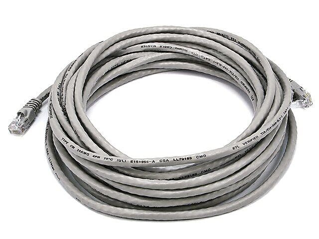 Monoprice® 25' 24AWG Cat6 UTP Ethernet Network Cable, Gray