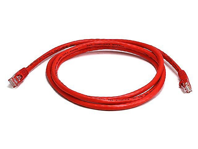Monoprice 103432 5' CAT-6 Ethernet Network Cable, Red