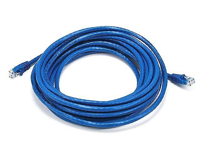 Monoprice® 20' 24AWG Cat6 UTP Ethernet Network Cable, Blue