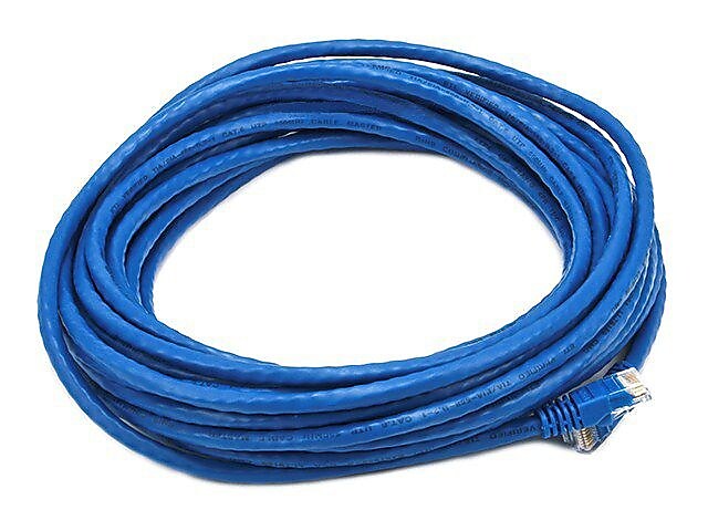 Monoprice 30' RJ45 to RJ45 Networking Cable, Male to Male, Blue (105018)