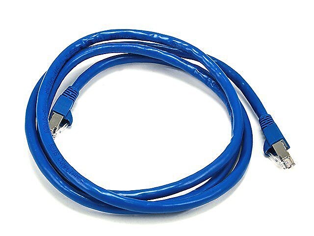 Monoprice® 5' 24AWG Cat6a STP Ethernet Network Cable, Blue