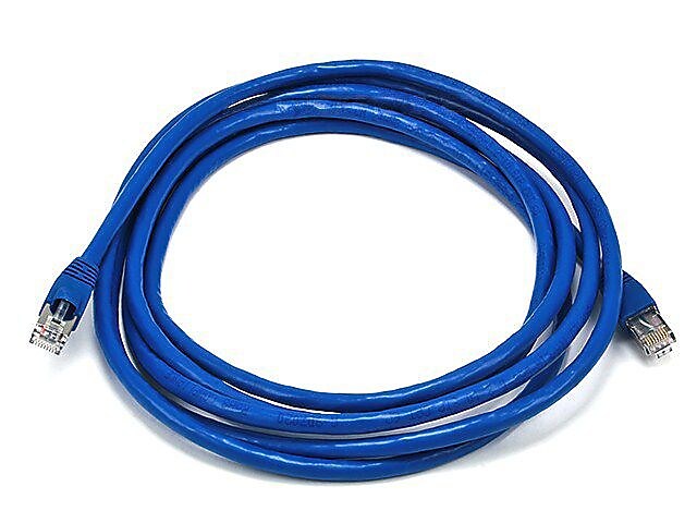 Monoprice® 10' 24AWG Cat6a STP Ethernet Network Cable, Blue