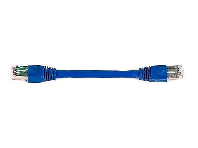 Monoprice® 0.5' 24AWG Cat6a STP Ethernet Network Cable, Blue