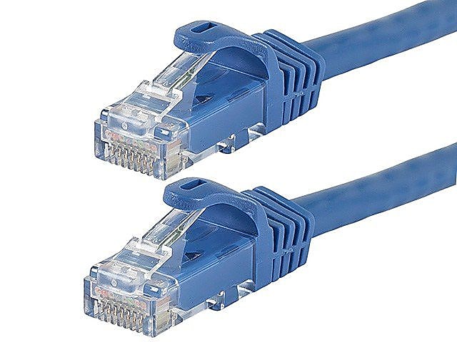 Monoprice FLEXboot Series 10' 24 AWG CAT-6 UTP Ethernet Network Cable, Blue