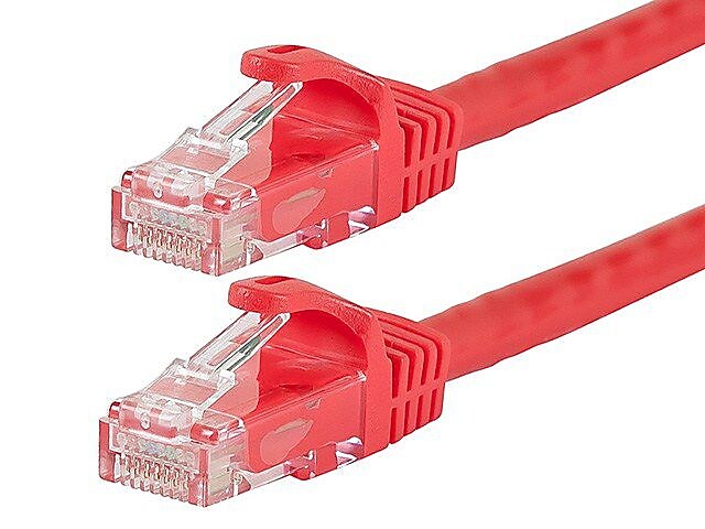 Monoprice® FLEXboot Series 5' 24AWG Cat6 UTP Ethernet Network Cable, Red