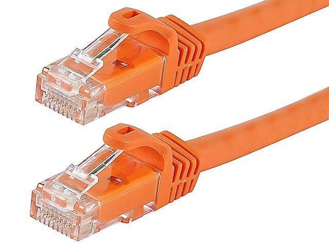 Monoprice® FLEXboot Series 2' 24AWG Cat6 UTP Ethernet Network Cable, Orange