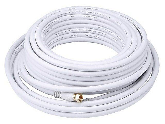 Monoprice 4061 50' Coax Audio/Video Cable, White