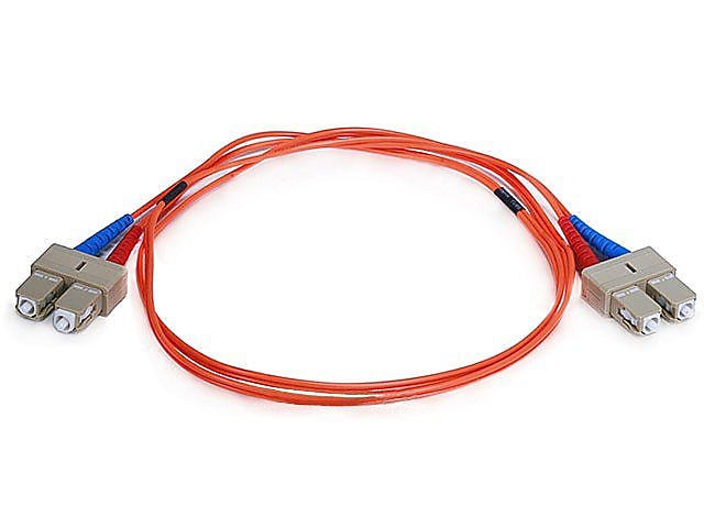 Monoprice® 1 m OM1 SC to SC Fiber Optic Cable, Orange