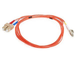 Monoprice® 2 m OM1 LC to SC Fiber Optic Cable, Orange