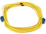 Monoprice® 5 m LC to LC Single Mode Duplex Fiber Optic Cable, Yellow