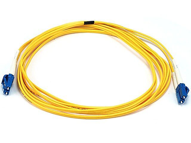Monoprice® 3 Meters LC to LC Single Mode Duplex Fiber Optic Cable, Yellow