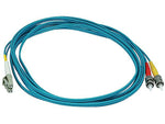 Monoprice® 30 m OM3 LC to SC Fiber Optic Cable, Aqua