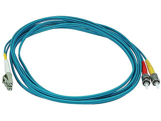 Monoprice® 30 m OM3 LC to SC Fiber Optic Cable, Aqua