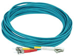 Monoprice® 10 m OM3 LC to SC Fiber Optic Cable, Aqua