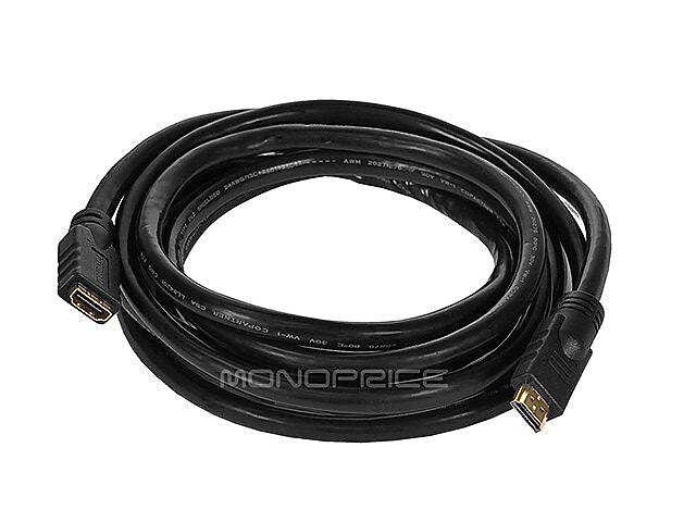 Monoprice® 10' CL2 High Speed HDMI Male to Female 24AWG Cable, Black