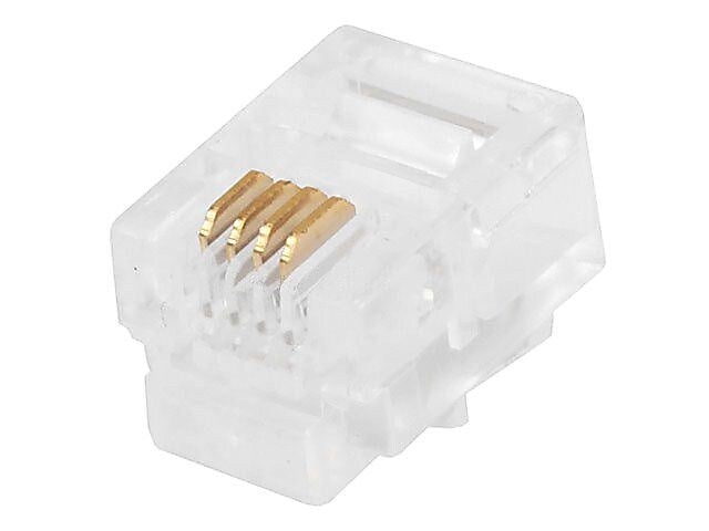 Monoprice RJ-11 6P4C Plug Round Solid Connector