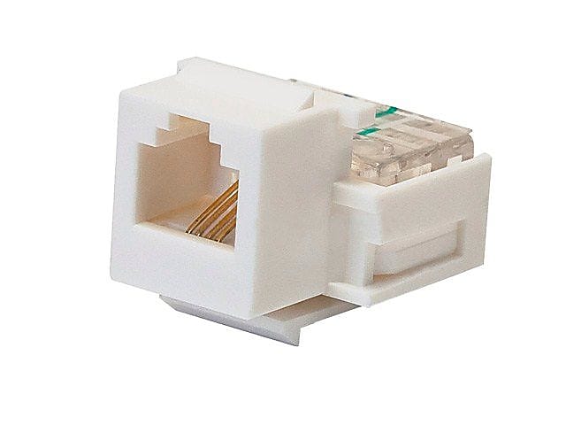 Monoprice® RJ-11 Toolless Keystone Jack, White