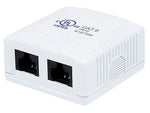 Monoprice® Double Cat6 Surface Mount Box, White