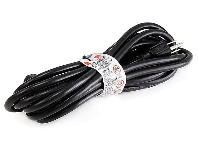 Monoprice® 15' 14AWG Right Angle Power Cord With PC Power Connector Socket, Black