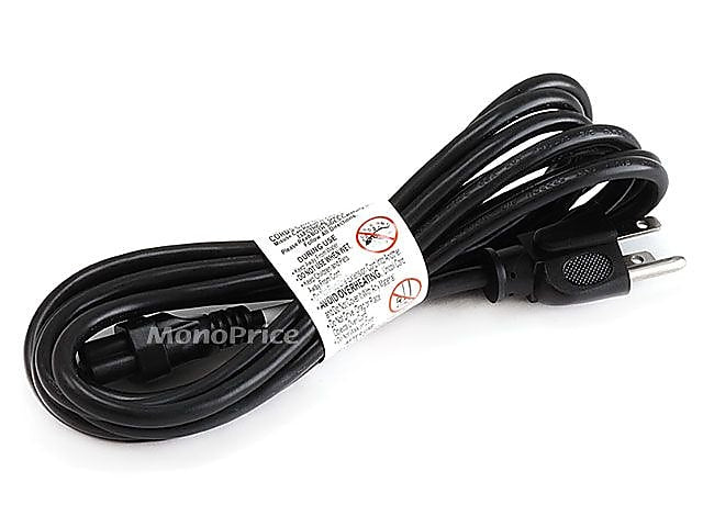 Monoprice® 10' 16AWG Right Angle Power Cord With PC Power Connector Socket, Black