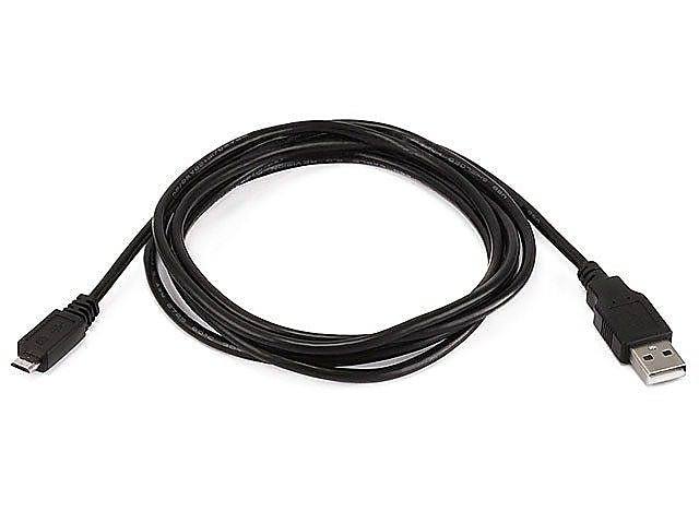 Monoprice® 6' USB 2.0 A Male to Micro 5pin Male 28/28AWG Cable, Black