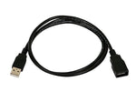 Monoprice 3' USB 2.0 Male to Female Extension Cable, Black