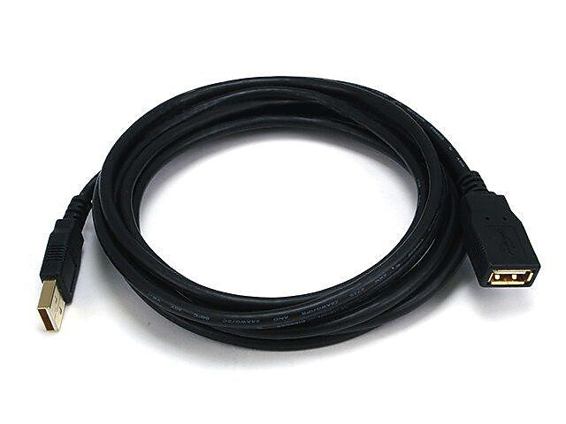 Monoprice 10' USB-A to USB A Cable, Male to Female, Black (105434)