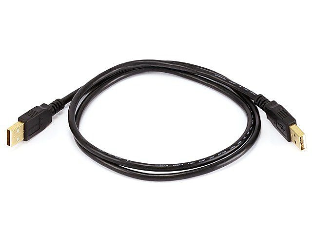 Monoprice 3' USB A to USB A Cable, Male to Male, Black (105442)