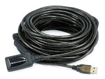 Monoprice® 49' USB 2.0 A Male to A Female Active Extension/Repeater Cable, Black