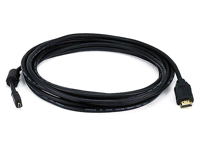 Monoprice 15' HDMI to HDMI Audio/Video Cable, Male to Male, Black (107559)