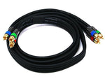 Monoprice® Premium 6' 2-RCA Plug Male to Male 22AWG Cable, Black