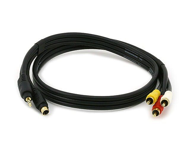 Monoprice® 3' Gold Plated Super VGA Male to Male Monitor Cable With Ferrites, Black