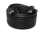 Monoprice® 75' CL2 Gold Plated Super VGA Male to Male Cable With Stereo Audio, Black