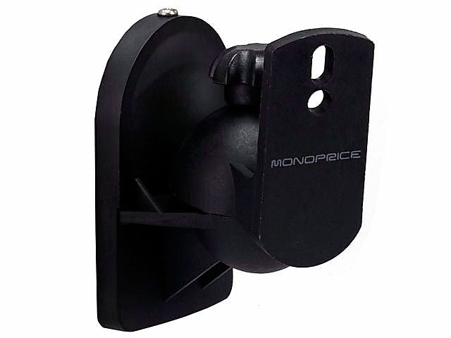 Monoprice® Adjustable Speaker Wall Mount Bracket Holds Up to 7.5 lbs., Black