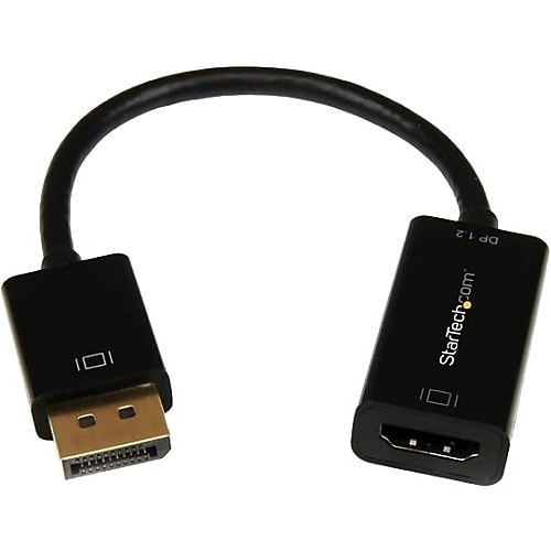 StarTech DP2HD4KS 5.88" DisplayPort to HDMI Adapter Converter, Black