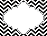 Barker Creek Self-adhesive Black Chevron School Name Tags, 2.75" x 3.5", 45/Pack (LL1525)