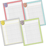 Barker Creek Beautiful Chevron Incentive Chart Set, 17" x 22", Multicolored, 4/Set (LL566)