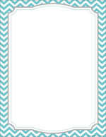 Barker Creek Chevron Computer Paper, 8.5" x 11", 60 lbs., Turquoise, 50 Sheets/Pack (LL740)