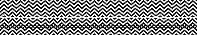 Barker Creek Double-Sided Border, 35" x 3", Black & White Chevron, 12/Pack (LL989)