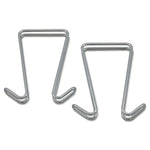 Alera Double Sided Partition Garment Hook, Silver, Steel, 2/Pack (ALECH2SR)