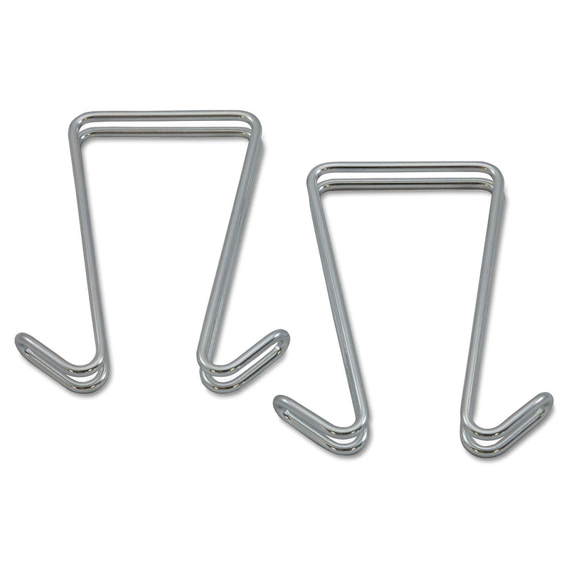Alera Double Sided Partition Garment Hook, Silver, Steel, 2/Pack (ALECH2SR)
