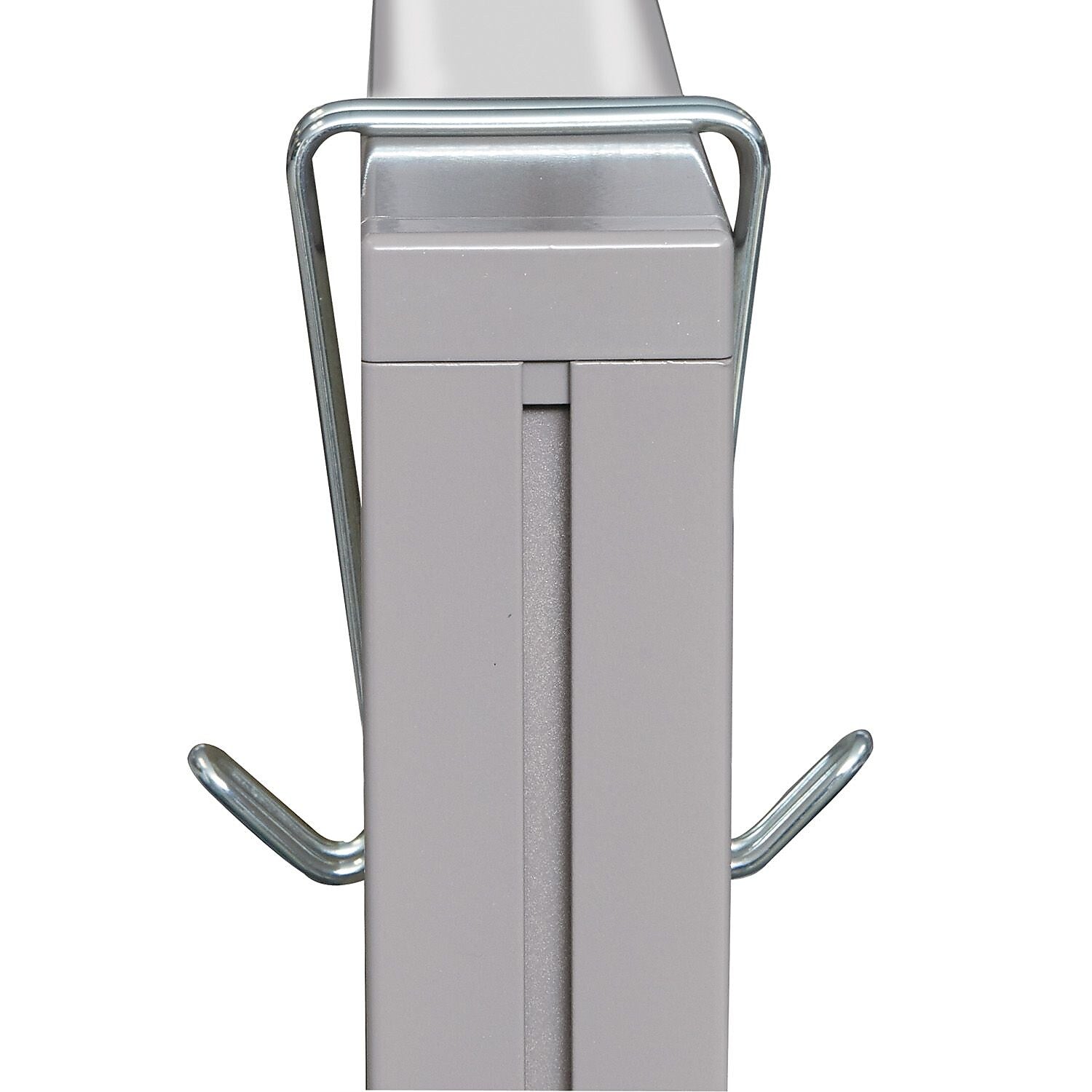 Alera Double Sided Partition Garment Hook, Silver, Steel, 2/Pack (ALECH2SR)